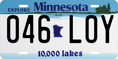 MN license plate 046LOY