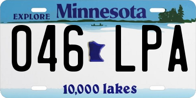 MN license plate 046LPA