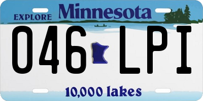 MN license plate 046LPI