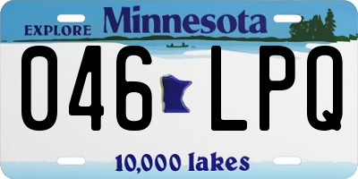 MN license plate 046LPQ