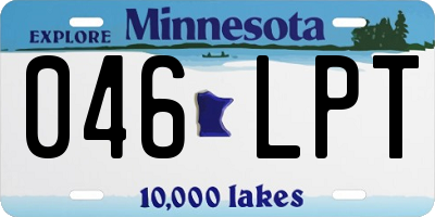 MN license plate 046LPT