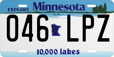 MN license plate 046LPZ