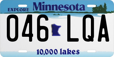 MN license plate 046LQA