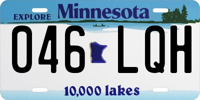 MN license plate 046LQH