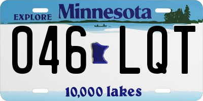 MN license plate 046LQT