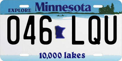 MN license plate 046LQU