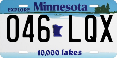 MN license plate 046LQX