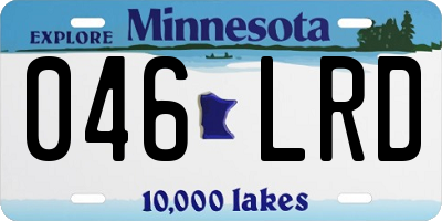 MN license plate 046LRD