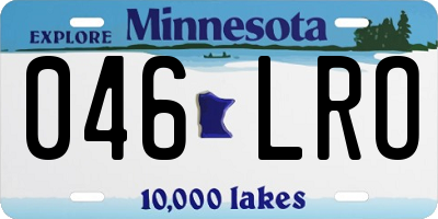 MN license plate 046LRO