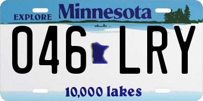 MN license plate 046LRY