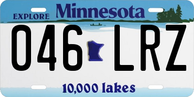 MN license plate 046LRZ
