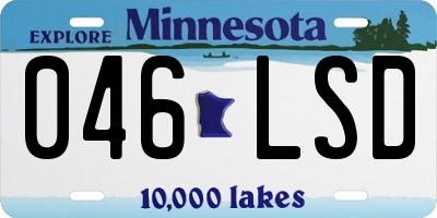 MN license plate 046LSD