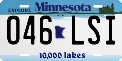 MN license plate 046LSI