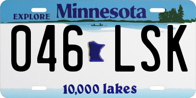 MN license plate 046LSK