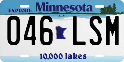 MN license plate 046LSM