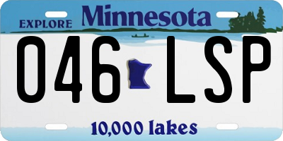 MN license plate 046LSP