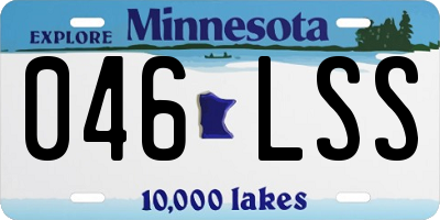 MN license plate 046LSS