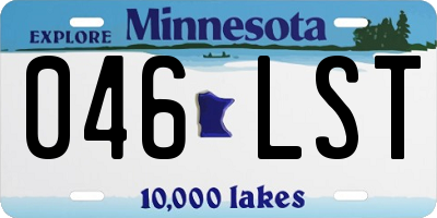 MN license plate 046LST