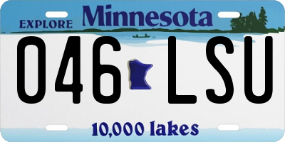 MN license plate 046LSU