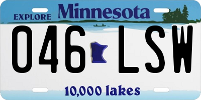 MN license plate 046LSW