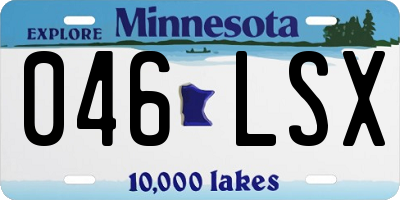 MN license plate 046LSX