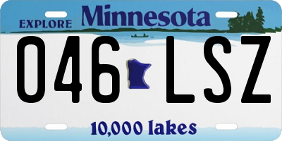MN license plate 046LSZ