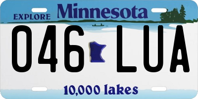 MN license plate 046LUA