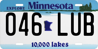 MN license plate 046LUB