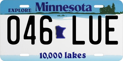 MN license plate 046LUE