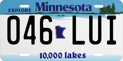 MN license plate 046LUI