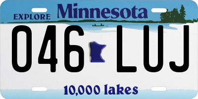 MN license plate 046LUJ