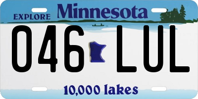 MN license plate 046LUL