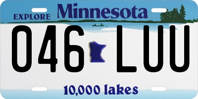 MN license plate 046LUU
