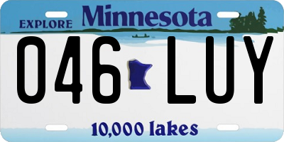 MN license plate 046LUY