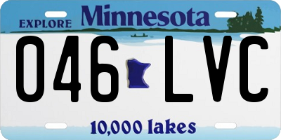 MN license plate 046LVC