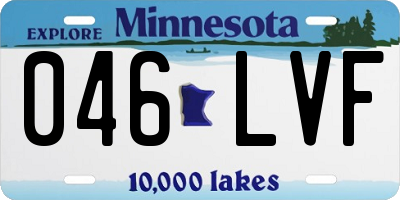 MN license plate 046LVF