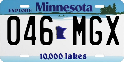 MN license plate 046MGX