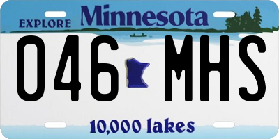 MN license plate 046MHS