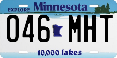 MN license plate 046MHT