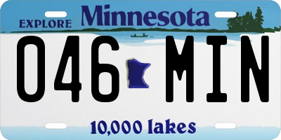 MN license plate 046MIN