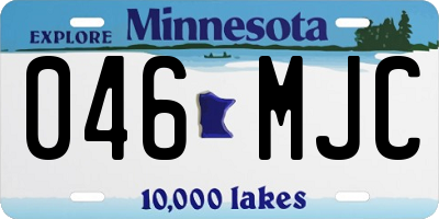 MN license plate 046MJC