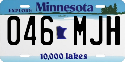 MN license plate 046MJH
