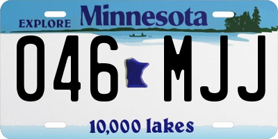 MN license plate 046MJJ