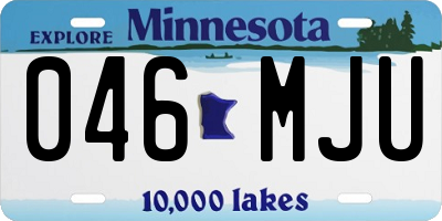 MN license plate 046MJU