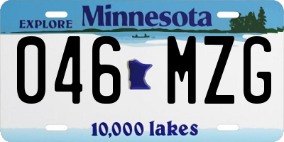 MN license plate 046MZG