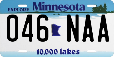 MN license plate 046NAA