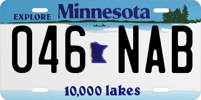 MN license plate 046NAB