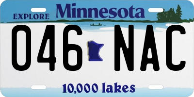 MN license plate 046NAC