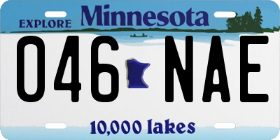 MN license plate 046NAE