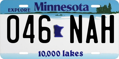 MN license plate 046NAH